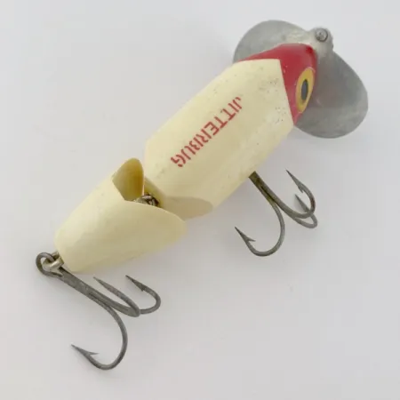Fred Arbogast Jitterbug Jointed, 14g Red Head, Oppervlakte-aas #23869