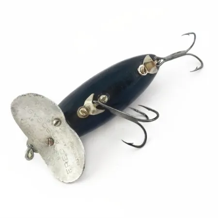 Fred Arbogast Jitterbug Early Bug Eye (1960s), Zwart, 14g, Oppervlakte Kunstaas #23870