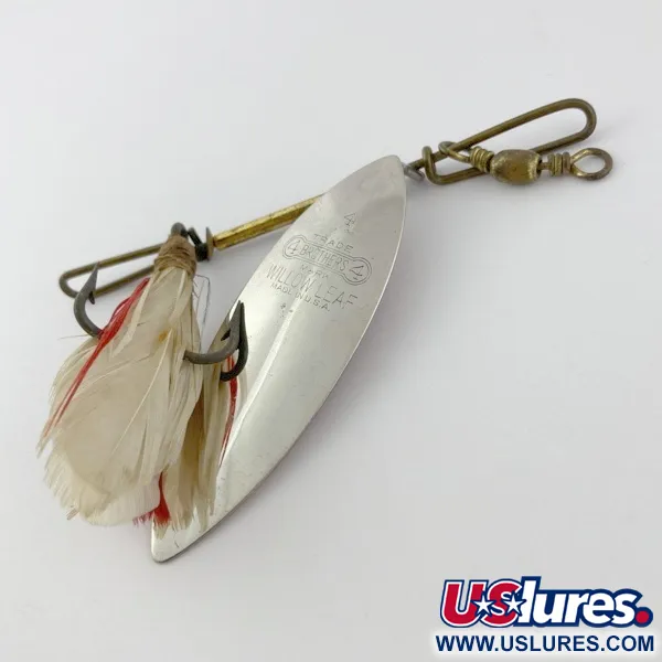 4 Bros 4 Brothers Willow Leaf, 14g nikkel/rood, Spinner #23937