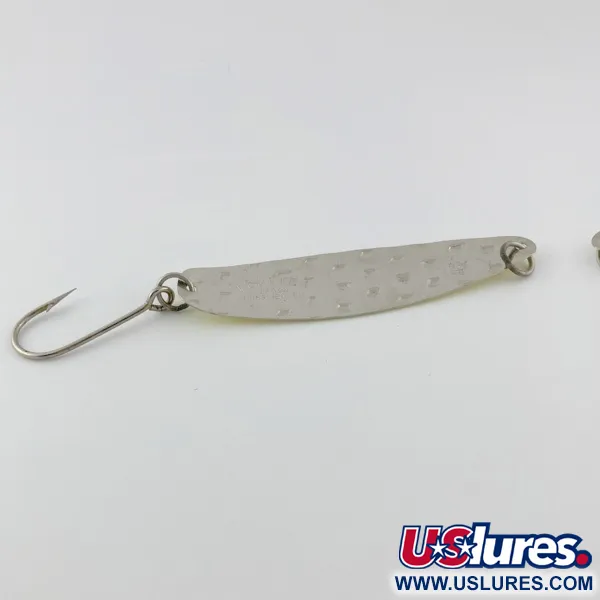 Luhr Jensen Flutter Spoon 35, 7g Zilver Geel, Lepel #23981