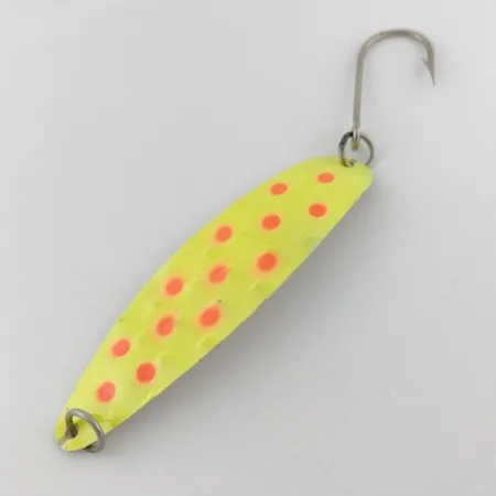 Luhr Jensen Flutter Spoon 35, 7g Zilver Geel, Lepel #23981