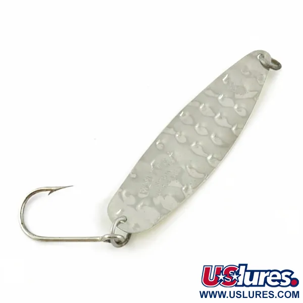 Luhr Jensen Flutter Spoon 35, 7g Zilver Geel, Lepel #23981