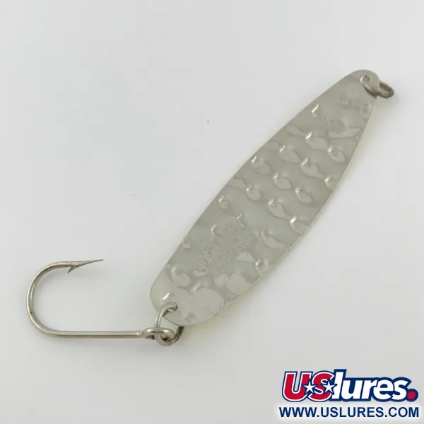 Luhr Jensen Flutter Spoon 35, 7g Zilver Geel, Lepel #23981