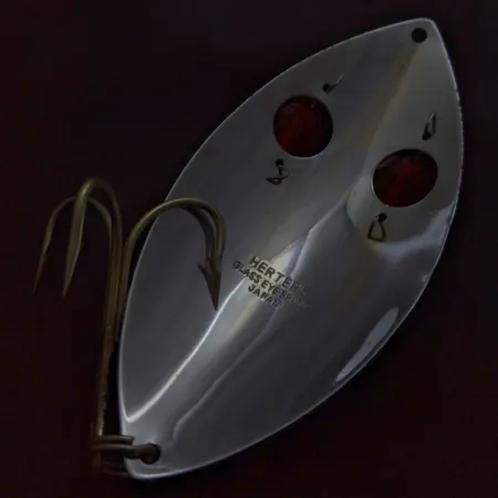 Herter's Glass Eye Spoon, 60g, nikkel/rode ogen, lepel #24036