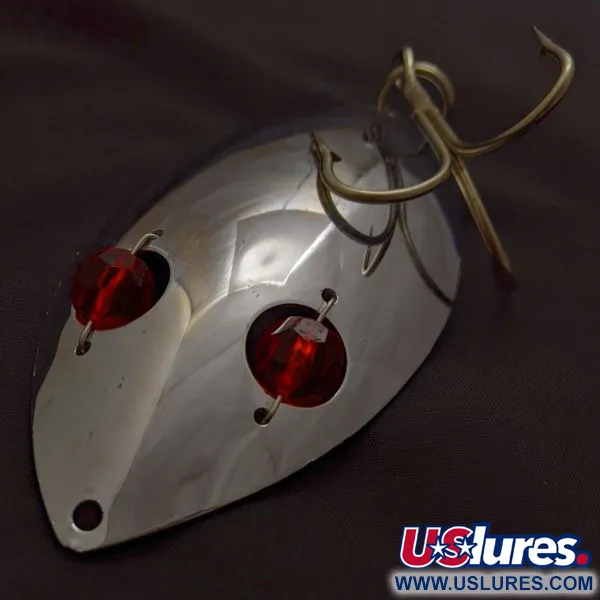 Herter's Glass Eye Spoon, 60g, nikkel/rode ogen, lepel #24036