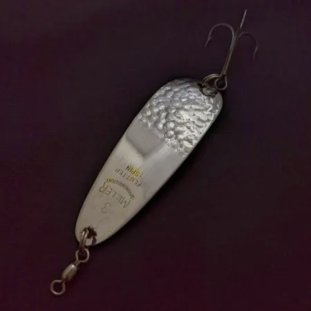 Miller Flutter Spin 3 Lepel, Zilver, 1/2oz, Gehamerd, #24041