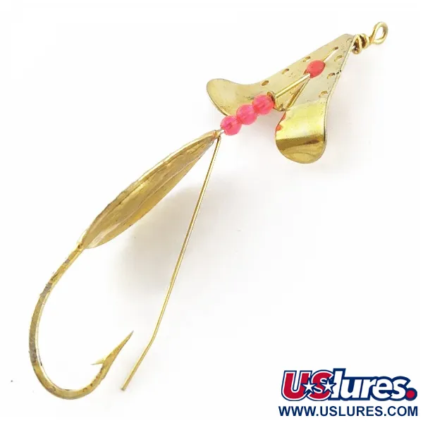 Lindy / Little Joe Skitter-Buzz Weedless, 7g, rood/goud, Lepel #24094