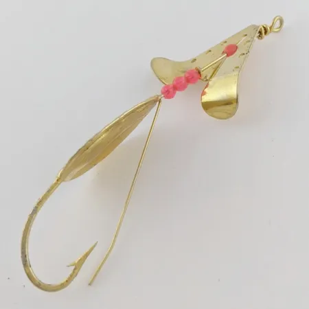 Lindy / Little Joe Skitter-Buzz Weedless, 7g, rood/goud, Lepel #24094