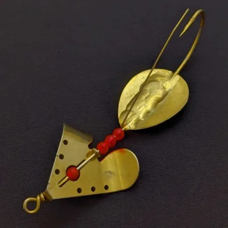 Lindy / Little Joe Skitter-Buzz Weedless, 7g, rood/goud, Lepel #24094