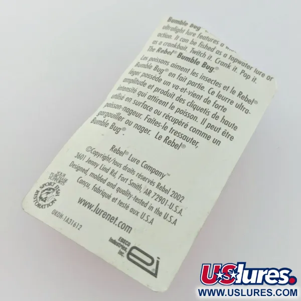 Rebel Bumble Bug, 3g, Bumble Bug, Plug #24098