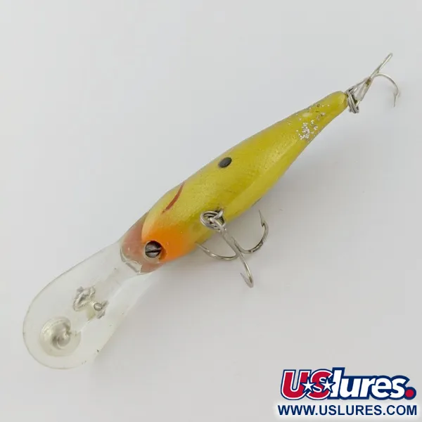 Rebel Double Deep Shad, 5g, Bruin/Geel, Dieplopende Plug #24155