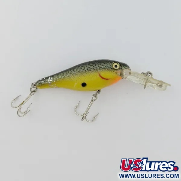 Rebel Double Deep Shad, 5g, Bruin/Geel, Dieplopende Plug #24155