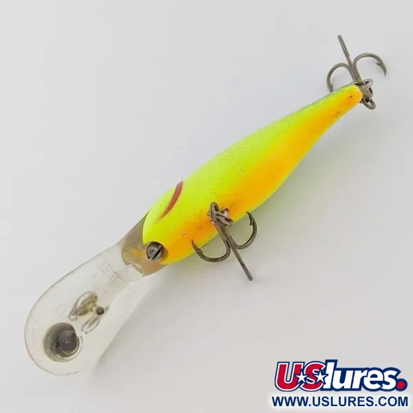Rebel Double Deep Shad, Chartreuse, 5g, Diepduikende Plug #24156
