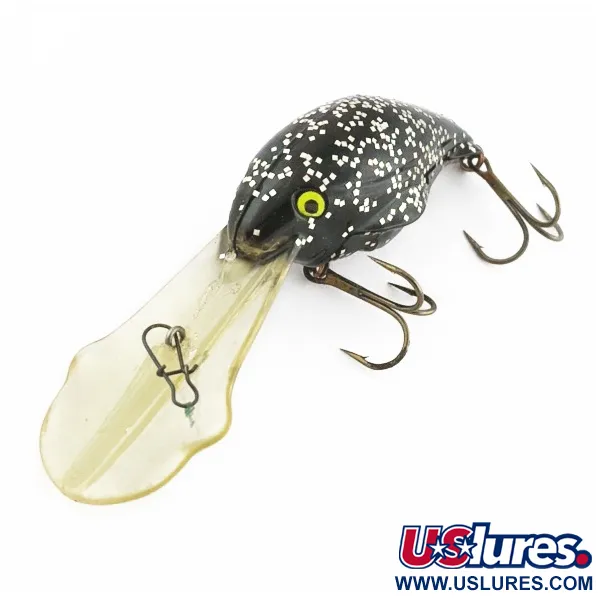 Luhr Jensen Hot Lips Express, Black Glitter, Dieplopende Crankbait #24157