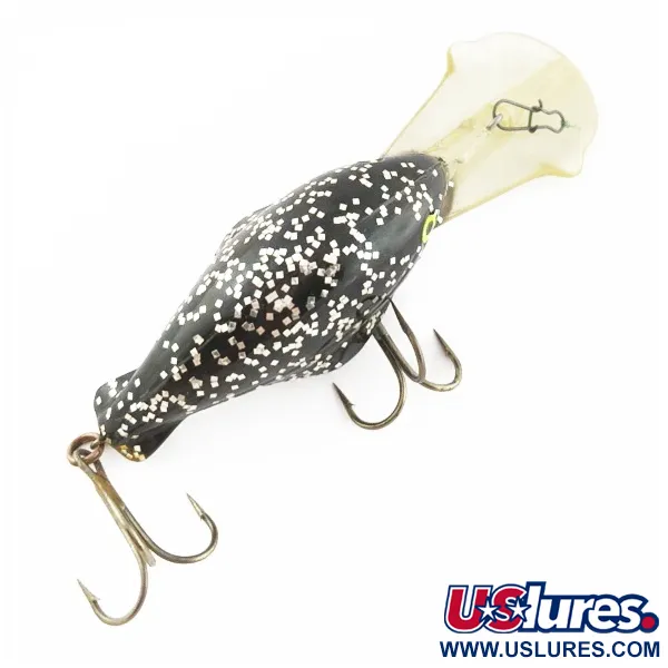Luhr Jensen Hot Lips Express, Black Glitter, Dieplopende Crankbait #24157