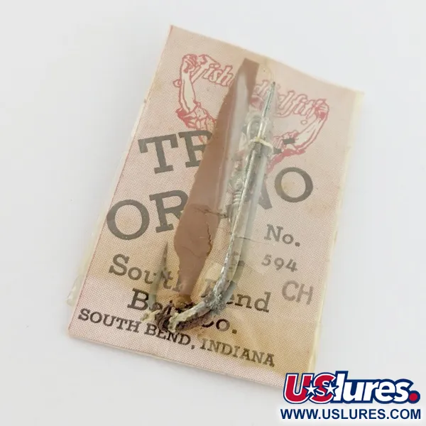 South Bend Trix-Oreno 594, zilver/rood, 2g, vliegvislepel #24177
