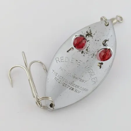 Hofschneider Red Eye Wiggler, 25g, Nikkel/Rood, Lepel #24196