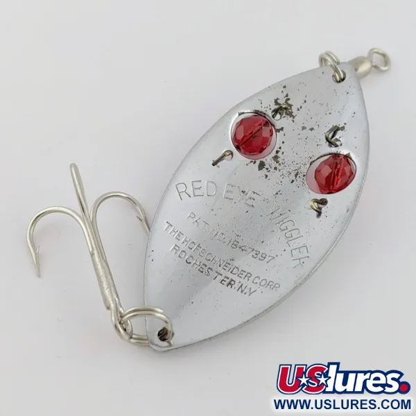 Hofschneider Red Eye Wiggler, 25g, Nikkel/Rood, Lepel #24196