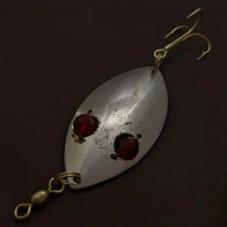 Hofschneider Red Eye Wiggler, 25g, Nikkel/Rood, Lepel #24196