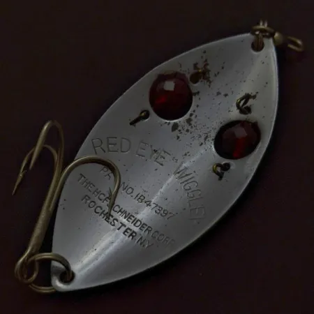 Hofschneider Red Eye Wiggler, 25g, Nikkel/Rood, Lepel #24196