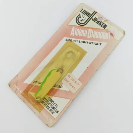 Luhr Jensen Alpena Diamond #31 Glow, 4g Glo-Flo Green streep, Lepel #24265