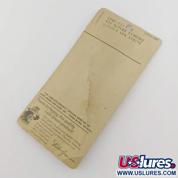 Luhr Jensen Alpena Diamond #31 Glow, 4g Glo-Flo Green streep, Lepel #24265