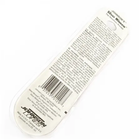 Johnson Silver Minnow Weedless, Groen/Oranje/Nikkel, 21g Lepel #24267