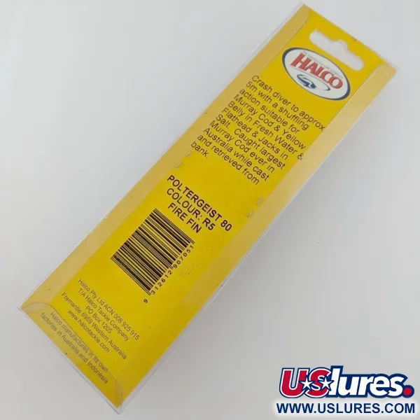 Halco Poltergeist 80, 17g Fire Fin, Diepduikende Plug #24305