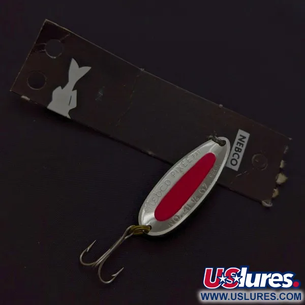 Nebco Pixee, 7g Nikkel / Rood UV Glow, Lepel #24353