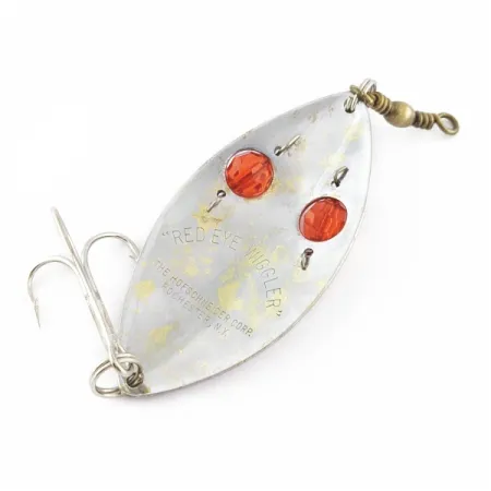 Hofschneider Red Eye Wiggler, 25g, zilver/messing/rode ogen, Lepel #24361