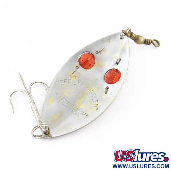 Hofschneider Red Eye Wiggler, 25g, zilver/messing/rode ogen, Lepel #24361