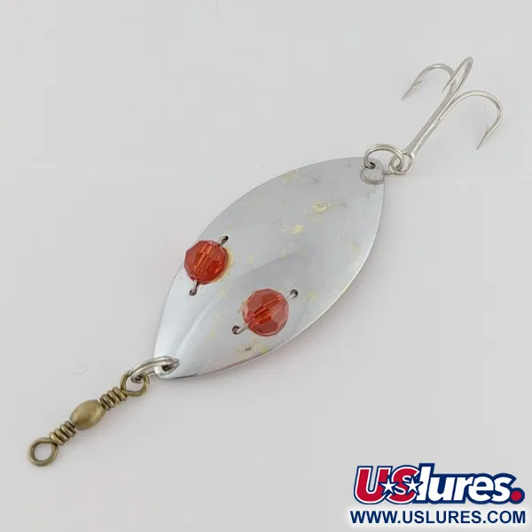 Hofschneider Red Eye Wiggler, 25g, zilver/messing/rode ogen, Lepel #24361