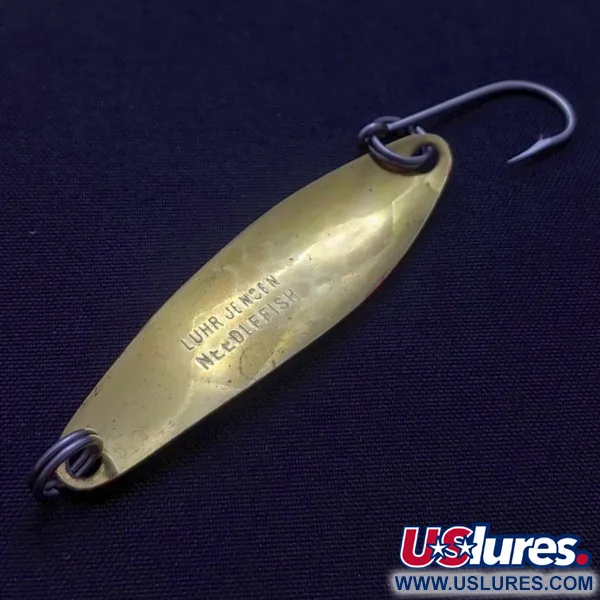 Luhr Jensen Needlefish 2, 3g Wit/Rood/Messing, Lepel #24417