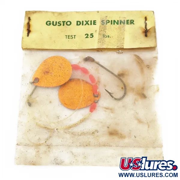 Gusto Dixie Spinner Spinner, Oranje, 2g, Dubbele bladen, #24485