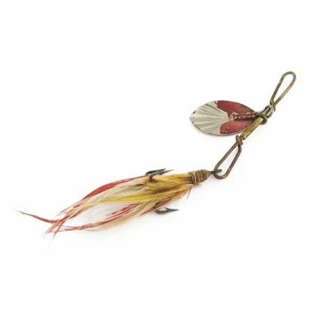 G.M. Skinner 1 Spinner, nikkel/rood, 3,5 g, geribbeld, #24500