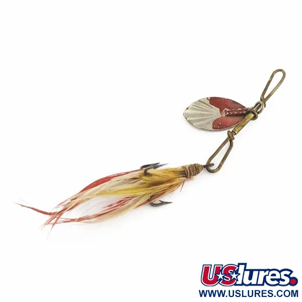 G.M. Skinner 1 Spinner, nikkel/rood, 3,5 g, geribbeld, #24500