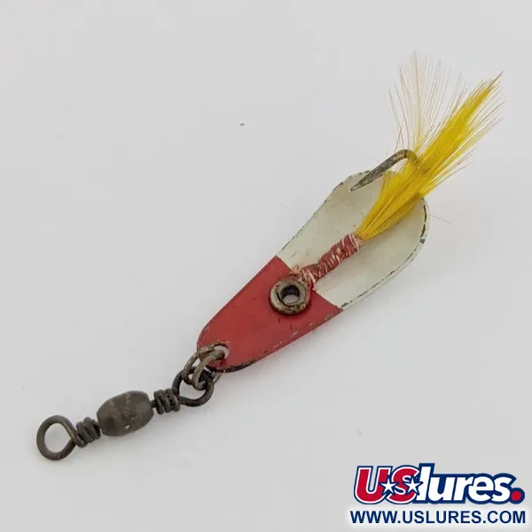 Rex Spoon Weezel lepel, rood/wit, 1,7 g, veren, #24517