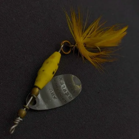 Abu Garcia Spinnaren Reflex Spinner, Zwart/Geel, 4g, bevederd, #24621