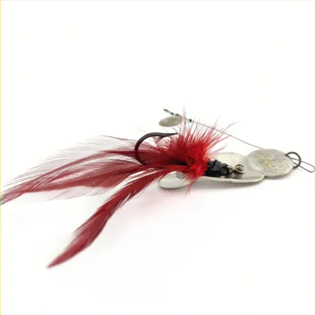Heddon Queen Stanley Spinnerbait, Nikkel, 14g, Rode Veren, #24741