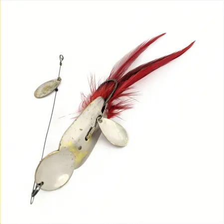 Heddon Queen Stanley Spinnerbait, Nikkel, 14g, Rode Veren, #24741