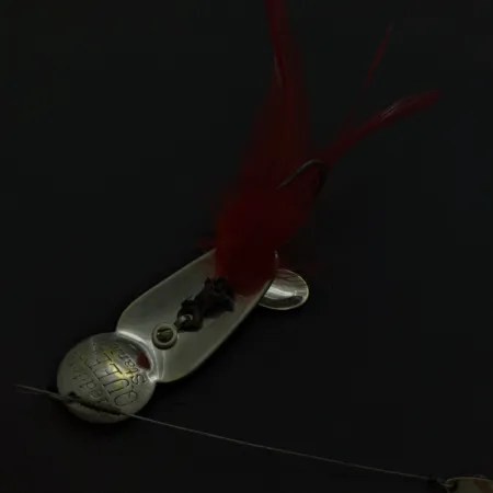 Heddon Queen Stanley Spinnerbait, Nikkel, 14g, Rode Veren, #24741