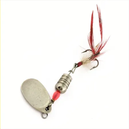 Heddon HEP 1 Spinner, nikkel, 3.6 g, gevederde dreg, #24746