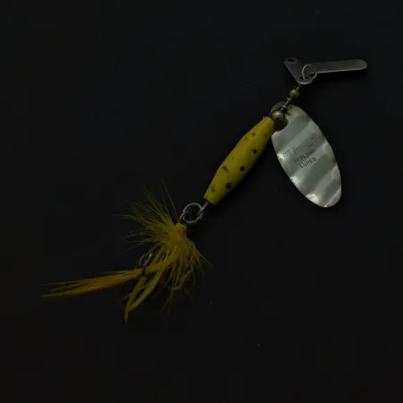 Mar-Lynn Tri-D Spinner, Nikkel/Geel, 1/4 oz (7 g), Tri-D blades, #24786