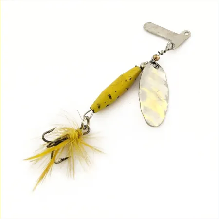 Mar-Lynn Tri-D Spinner, Nikkel/Geel, 1/4 oz (7 g), Tri-D blades, #24786