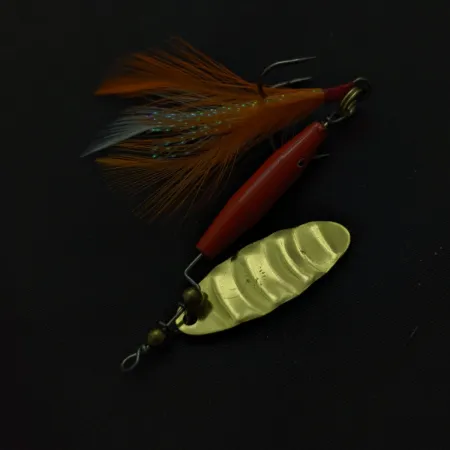Vintage Worth #301 Spinner, rood/zwart/goud, 9g, veren dreg, #24813