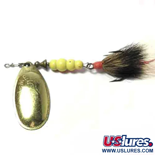 Mepps Aglia Spinner, Messing, 14g, Bevedering, #0011