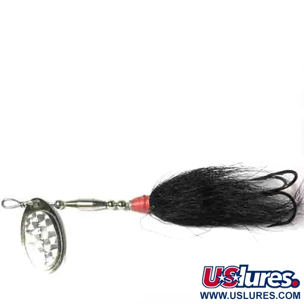 Buchertail 500 Spinner, Nikkel/Zwart/Hologram, 17g, Bucktail, #0017