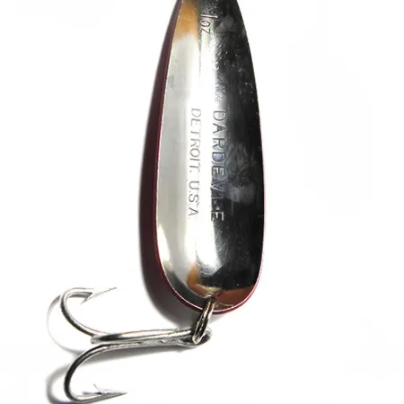 Eppinger Dardevle Lepel, Rood / Wit, 28g, Detroit-stempel, #0062