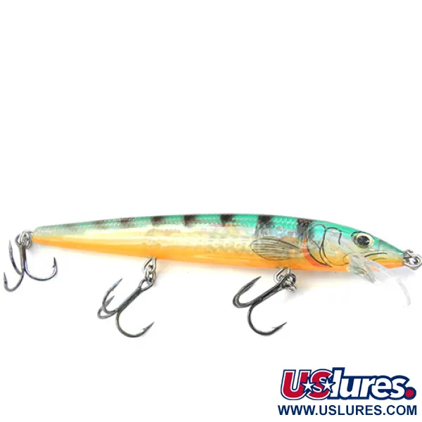 Rapala Husky Jerk Suspender, Transparant/Oranje/Groen, 12g, #0088