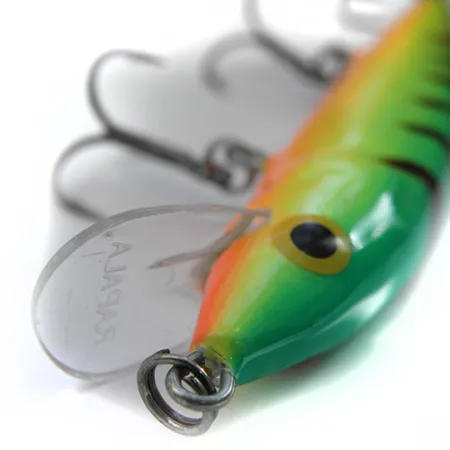 Rapala Husky Jerk Plug, Groen/Geel/Oranje, 12g, Ratelkammer, #0089
